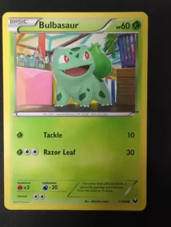 Bulbasaur - 1/108 - Pokemon Dark Explorers Common Black & White LP TCG - Image 1