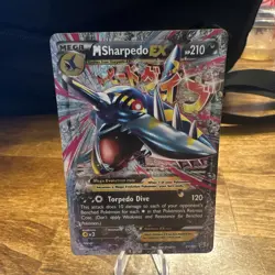 Pokemon TCG XY Promo #XY200 M Sharpedo EX Mega Holo 210 HP - Image 1