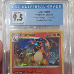 Charizard Deck Exclusives 025/185 Cracked Ice Holo CGC 9.5 Pokemon TCG 2020 - Image 1