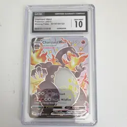 Pokemon Charizard VMAX SV107/SV122 Shining Fates Shiny Holo CGC 10 330 HP - Image 1