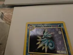Misty's Seadra PRERELEASE Gym Heroes - Holo Rare 9/132 WOTC NM Pokemon Swirl - Image 5