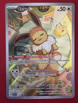 2025 Pokemon Prismatic Evolutions #173 Eevee FA Black Star Promo Mint - Image 1