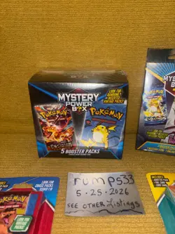 Pokemon Walmart Mystery Power Box 5 Booster Packs+Sealed Lot Evolving skies Pack - Image 2