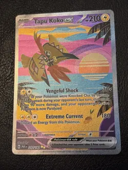 Pokemon TCG Tapu Koko EX 247/182 Paradox Rift Special Illustration Rare - Image 1