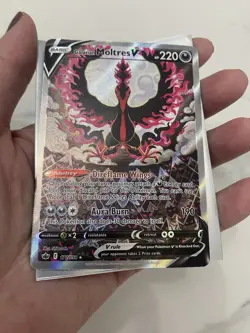 Pokemon Galarian Moltres V 177/198 Chilling Reign Alt Full Art Holo UR - Image 3