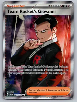 Team Rocket's Giovanni 225/182 Ultra Rare Destined Rivals Pokemon Holo Near Mint - Image 1