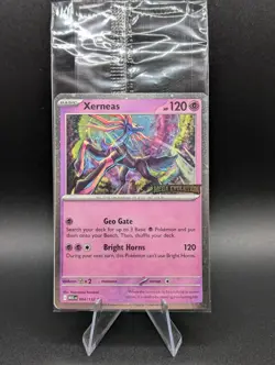 Pokemon TCG Mega Evolutions Xerneas Best Buy Exclusive Promo Stamped Sealed NM - Image 1