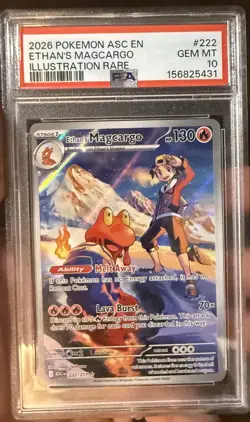 Ethan'S Magcargo Pokemon Asc En-Ascended Heroes 222 NM PSA 10 - Image 1