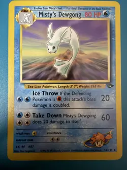 Pokemon TCG Misty’s Dewgong 54/132 Gym Challenge English - Image 1