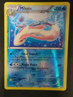 Milotic - 28/124 - Pokemon Dragons Exalted Black White Reverse Holo Rare Vlp - Image 1