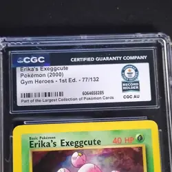 Erika's Exeggcute Pokemon Gym Heroes 1st Ed. 77/132 CGC GUINNESS WORLD RECORD - Image 3