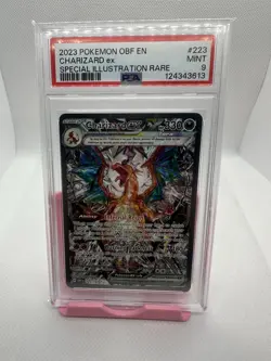 2023 Pokemon OBF en Charizard EX Special Illustration Rare #223 PSA Mint 9 - Image 1