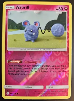 Azurill 146/236 Reverse Holo Cosmic Eclipse Sun And Moon Fairy Pokemon TCG NM - Image 1