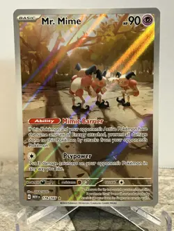 Mr. Mime 179/165 Illustration Rare 151 Pokemon Holo Near Mint - Image 1