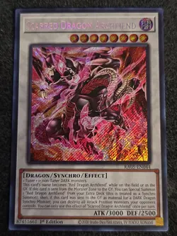 YuGiOh! - Scarred Dragon Archfiend RA05-EN044 Secret Rare 1st Edition Near Mint - Image 1