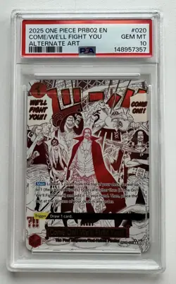 One Piece PRB02 - Come on!! We'll Fight You!! OP09-020 - Alt Art - PSA 10 - Image 1