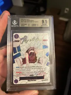BGS 9.5 2025 One Piece GEAR TWO Alternate Art #OP11-080 Fist of Divine Speed EN - Image 2