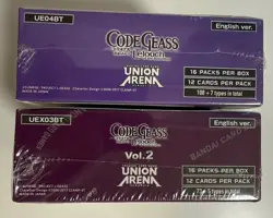 Bandai TCG Union Arena: Code Geass Vol 1 & 2 Factory Sealed 16 Pack Booster Box - Image 2