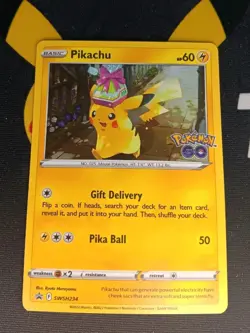 Pikachu SWSH234 Cosmo Holo Black Star Sword & Shield Promo Card Pokemon TCG - Image 1