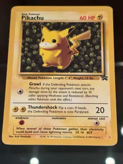 Pokemon 1999 Pikachu Ivy First Black Star Promo League Card #1 NRMT - Image 2