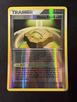 Dome Fossil 92/99 Platinum Arceus Reverse Holo Pokemon Card - Image 1