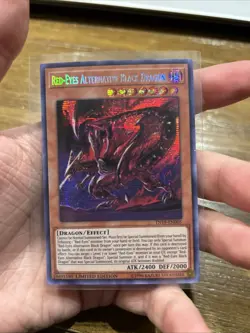 Red Eyes Alternative Black Dragon TN19-EN005 Secret Rare Card Limited Edition LP - Image 1