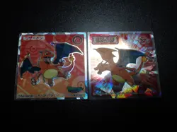 Pokemon Wafer Promo Holo Sticker Charizard x2 #5704 - Image 1