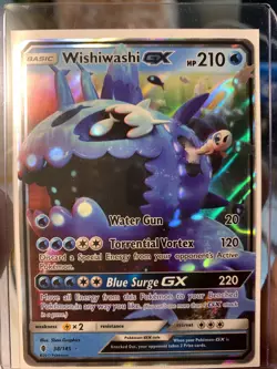 Wishiwashi GX - 38/145 - Holofoil Full Art Pokemon Playing Card - Image 1