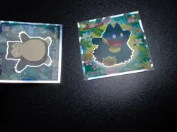Pokemon Wafer Promo Holo Sticker x2 Snorlax & Munchlax #5702 - Image 2
