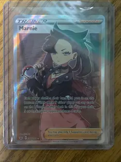 Pokemon Marnie Trainer Card TCG Full Art Sword & Shield 200/202 - Image 1