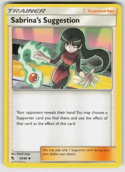 Sabrina's Suggestion 65/68 Uncommon Hidden Fates Pokemon Near Mint - Image 1
