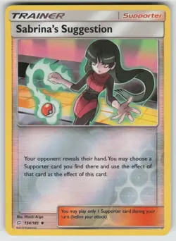 Sabrina's Suggestion 154/181 Uncommon Team Up Pokemon Reverse Holo Near Mint - Image 1