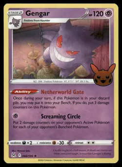 Gengar (2022) 066/196 Holo Trick or Trade BOOster 2023 Pokemon Holo NM - Image 1