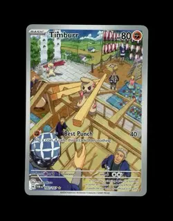 2024 Pokemon TWILIGHT MASQUERADE TIMBURR FULL ART IR HOLO 183/167 RARE! NM - Image 1