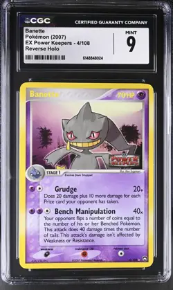 Pokemon Banette 4/108 Reverse Holo EX Power Keepers - CGC 9 - Image 1