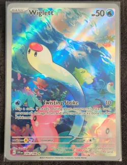 Pokemon TCG Wiglett Holo Illustration Rare 206/198 SV01 Scarlet & Violet - Image 1