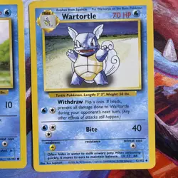 Vintage Pokemon Squirtle Wartortle Lot Base Set WOTC 1999 63/102 42/102 LP - Image 3