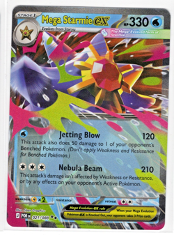 2026 Pokemon TCG Mega Evolution Perfect Order #021/088 Mega Starmie EX RR - Image 1