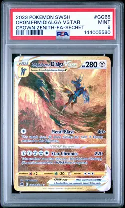 2023 Pokemon Sword & Shield GG68 Origin Forme Dialga VSTAR PSA 9 - 5580 - Image 1