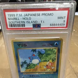 Nintendo Pokemon TCG Marill Southern Island Promo Holo JP PSA 9 1999 - Image 2