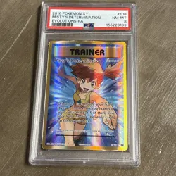 Misty's Determination #108 Pokemon XY Evolutions Full Art Holo - PSA 8 NM/MINT - Image 1