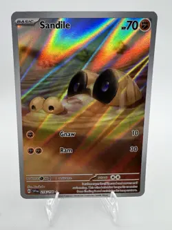 2023 Pokemon Scarlet & Violet Sandile Holo Secret Rare NM #SVI 216/198 - Image 1