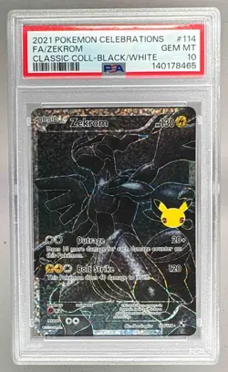 2021 Pokemon Sword & Shield Celebrations Classic 114 Zekrom PSA 10 140178465 - Image 1