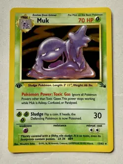 1999 Pokemon TCG First Edition Muk 13/62 Fossil Holo 1st Edition - Image 1