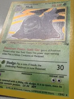 1999 Pokemon TCG First Edition Muk 13/62 Fossil Holo 1st Edition - Image 2