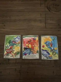 Pokemon First Partner Illustration Collection Series 1 Kanto Gen 1 Starters Set - Image 1