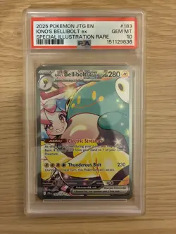Pokemon Journey Together Iono's Bellibolt ex 183/159 SIR PSA 10 - Image 1