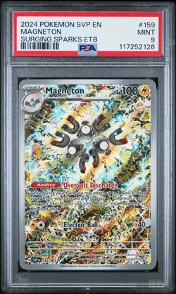 2024 POKEMON SVP EN-SV BLACK STAR PROMO #159 MAGNETON PSA 9 - Image 1