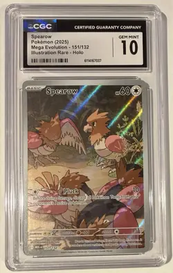 Spearow Pokemon (2025) Mega Evolution 151/132 CGC Gem Mint 10 - Image 1