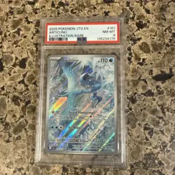 Pokemon TCG Articuno Full Art Holo Illustration Rare 161/159 SV09 PSA 8 - Image 1